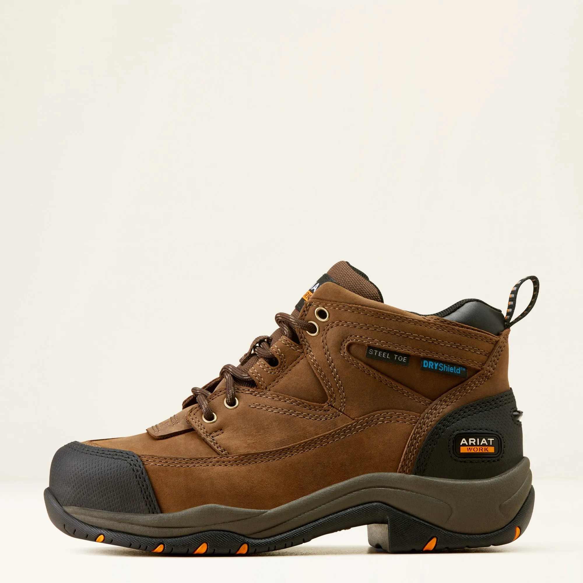 10047763 Ariat Women's Duraterrain H20 Distressed Brown C Width Tec Tuff toe Guard