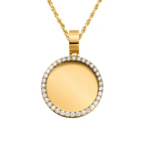 14k Yellow Gold Diamond Memory Pendant 6.3 Ctw