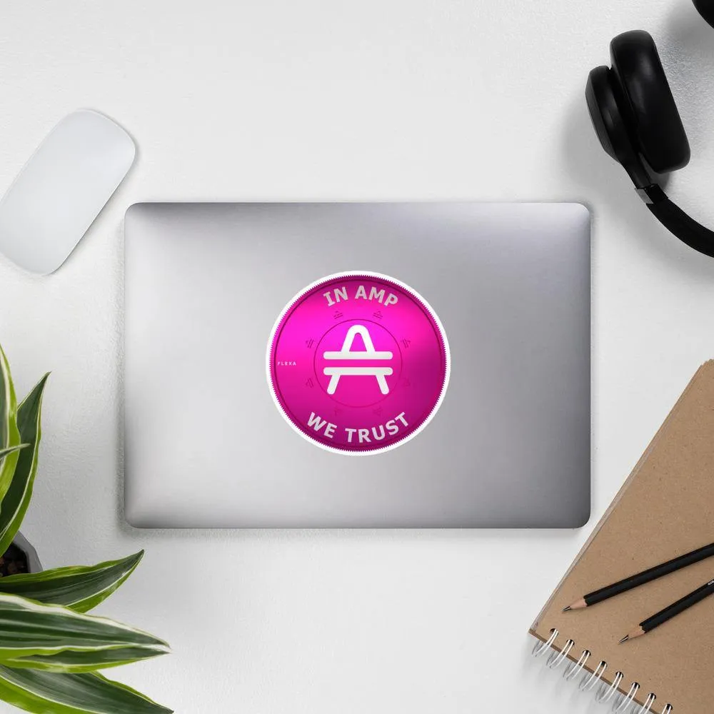 3D "IN AMP WE TRUST" AMP Token Ortho Sticker