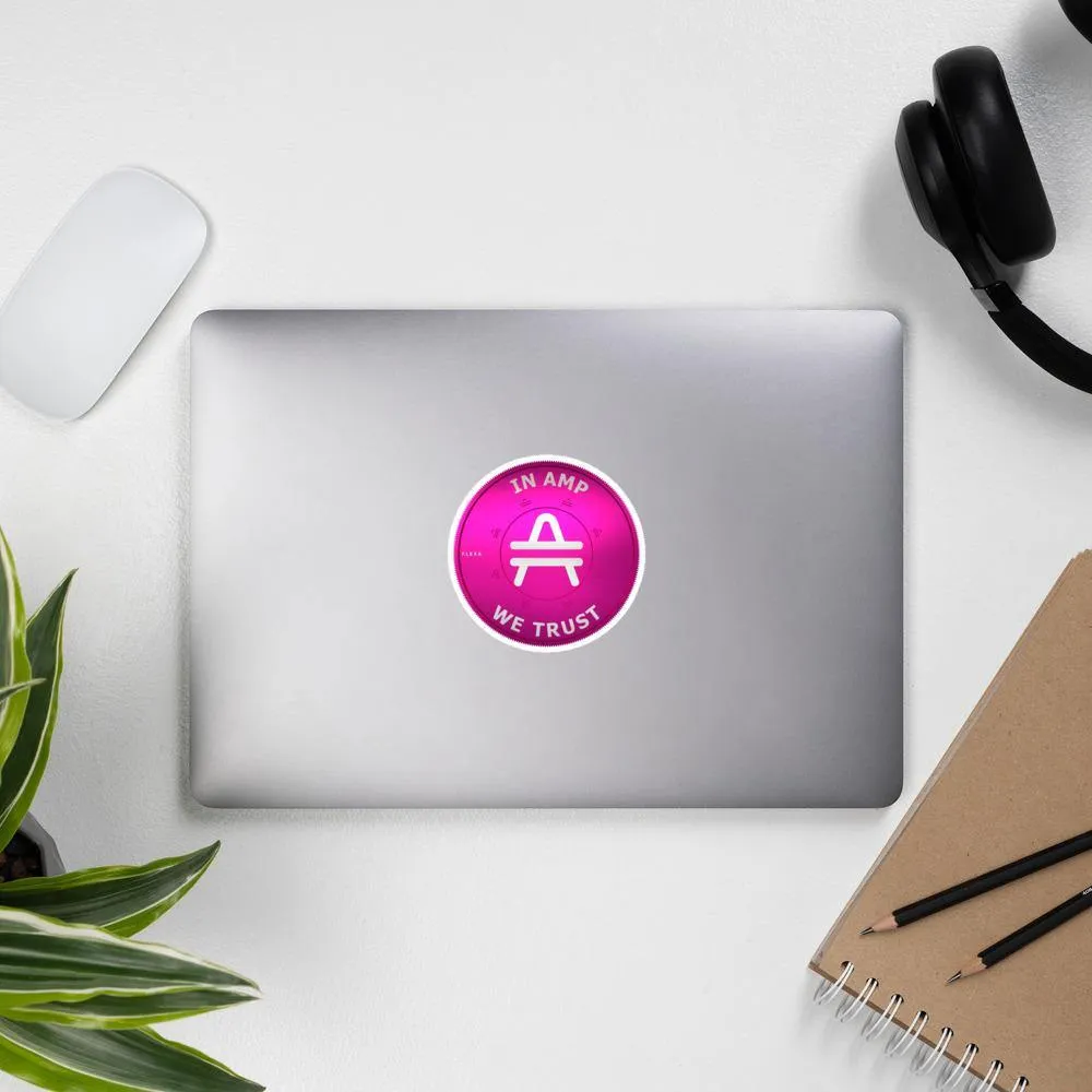 3D "IN AMP WE TRUST" AMP Token Ortho Sticker