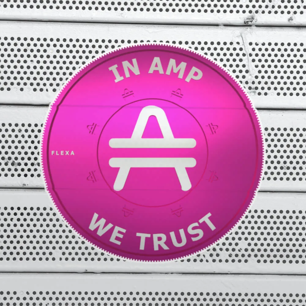 3D "IN AMP WE TRUST" AMP Token Ortho Sticker