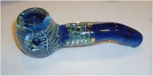 5" Glass Sherlock Hand Pipe w/ Spider Web Design