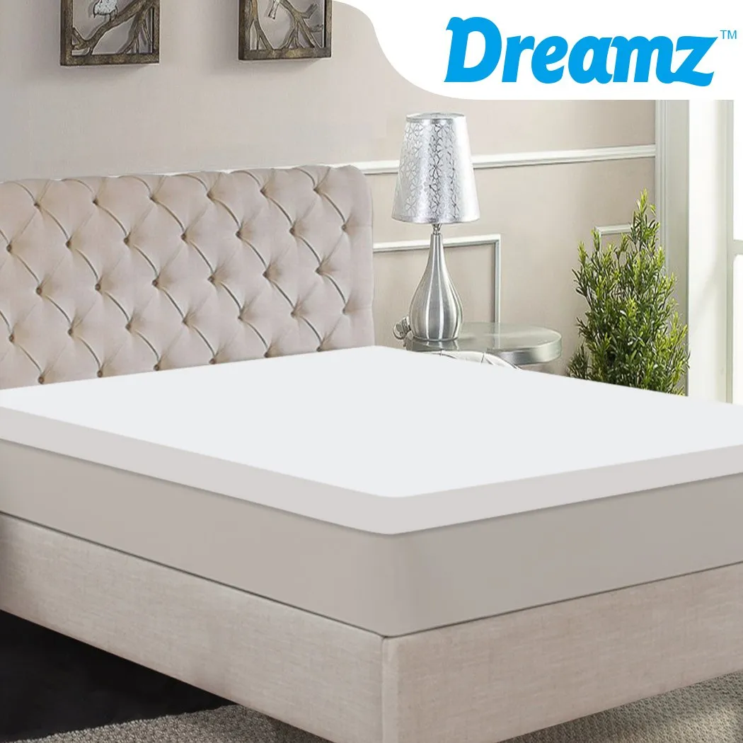 7cm Memory Foam Bed Mattress Topper Polyester Underlay Cover King Single