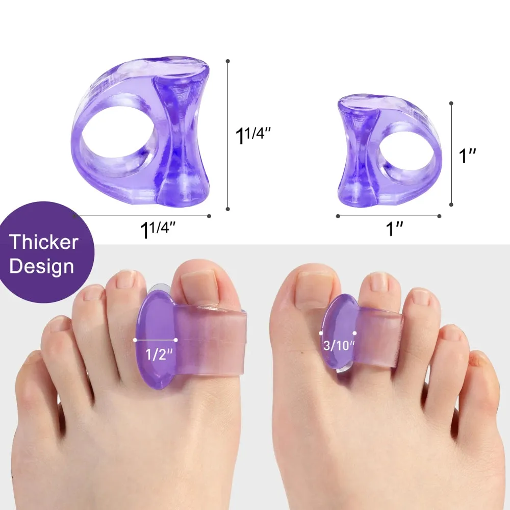 8PCS Silicone Toe Separators for Foot Care and Pain Relief
