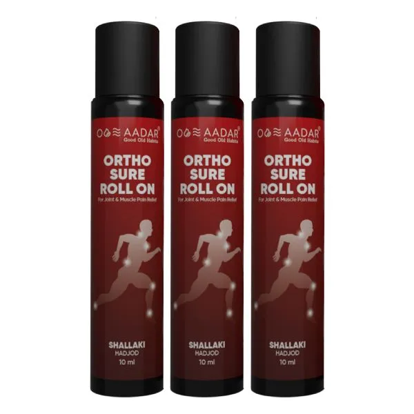 AADAR Ayurveda Orthosure Roll On for Joint, Knee and Muscle Pain Relief<br> (10ml)