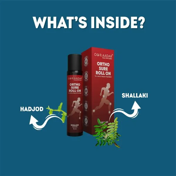 AADAR Ayurveda Orthosure Roll On for Joint, Knee and Muscle Pain Relief<br> (10ml)