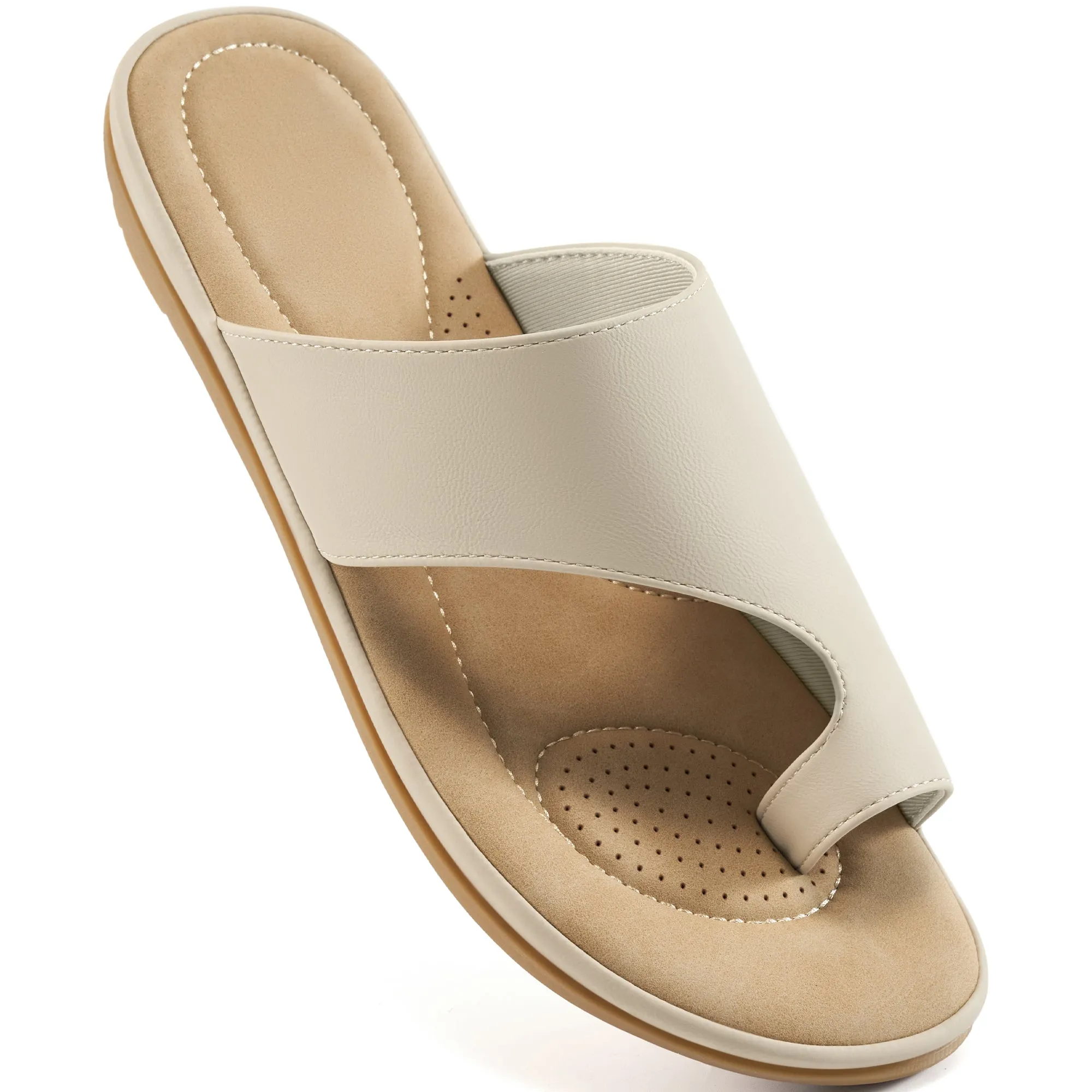 Ablanczoom Womens Sandals Flat Sole Stylish Comfortable Casual Beach Shoes