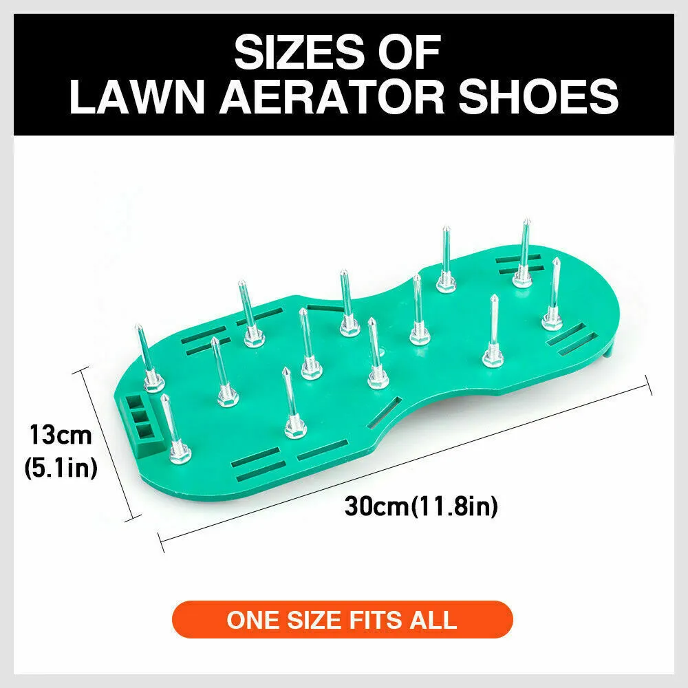 Adjustable Triple Strap Lawn Aerator Spiked Shoes for Healthy Grass Growth