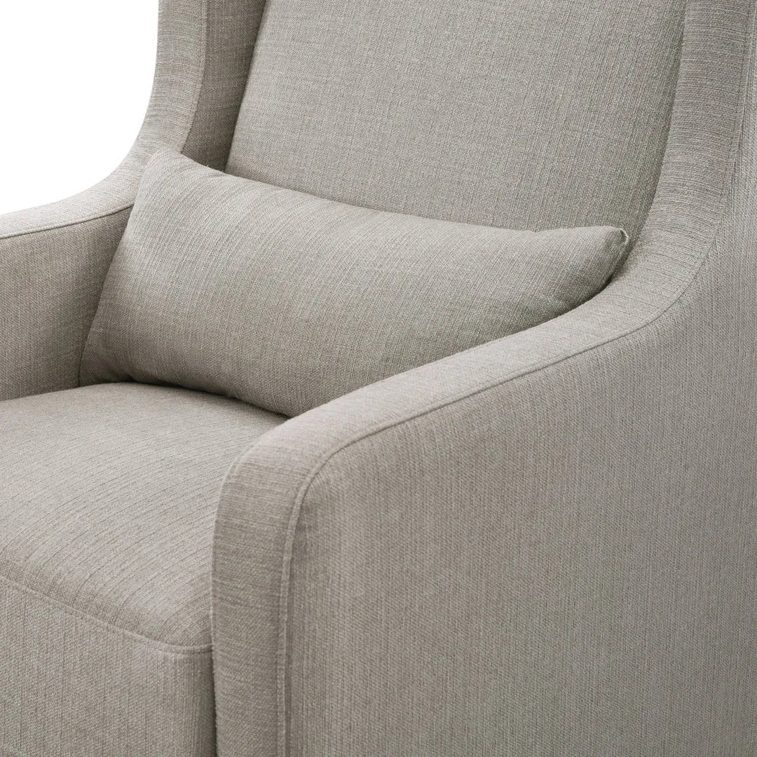 Adrian Swivel Glider and Ottoman Carter's by DaVinci Upholstery Color: Gray Tweed