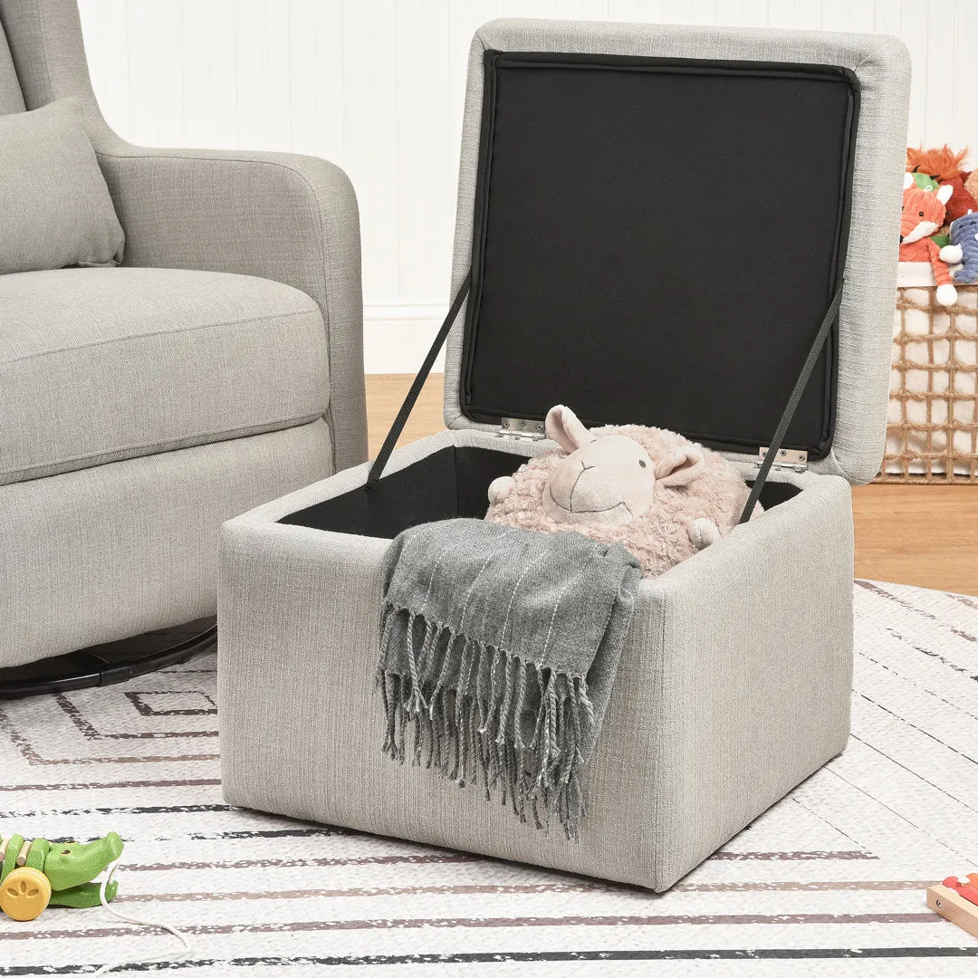 Adrian Swivel Glider and Ottoman Carter's by DaVinci Upholstery Color: Gray Tweed