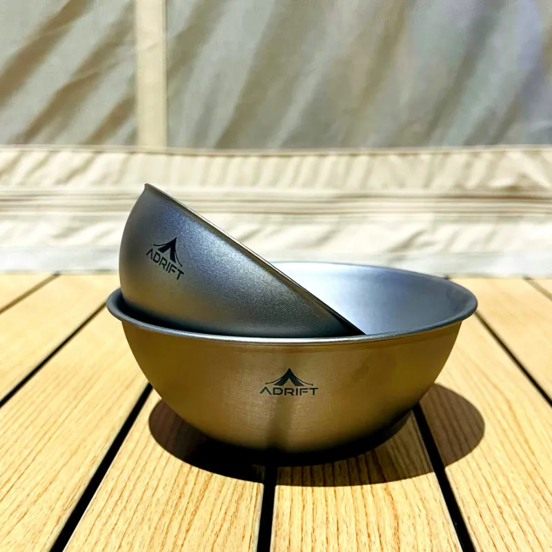 Adrift Allseason | Pure Titanium Double-Layer Bowl – Small/Large, Heat-Resistant