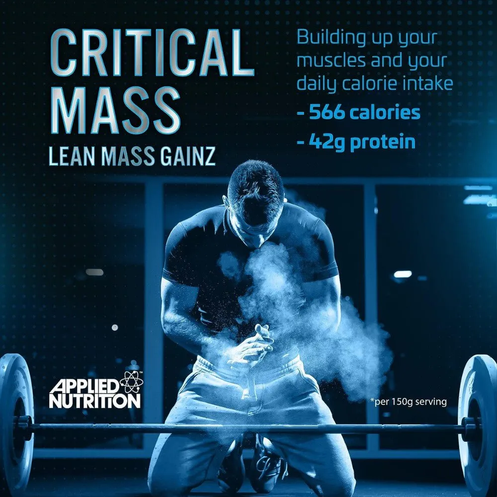 Applied Critical Mass Original Weight Gainer (per 60g scoop: 13.7g protein, 2.1g fat 229 cal) HALAL