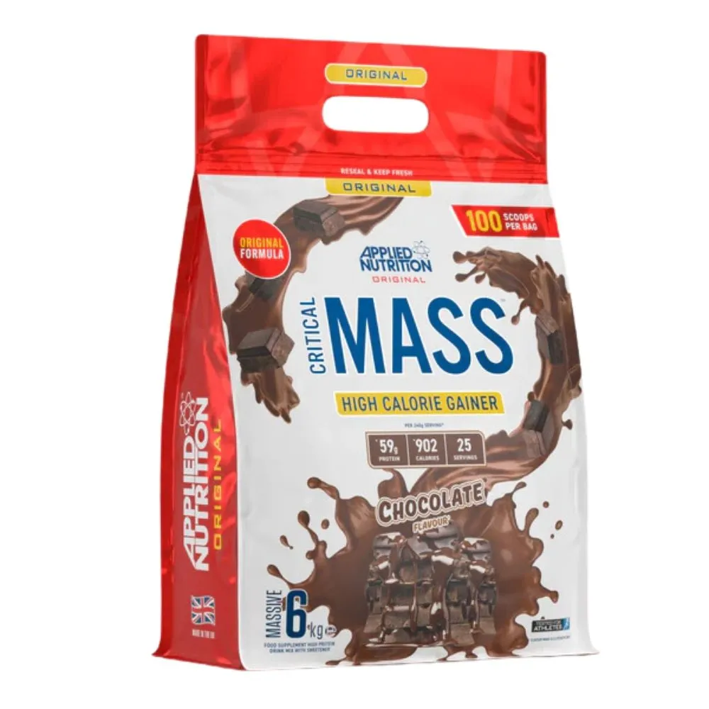 Applied Critical Mass Original Weight Gainer (per 60g scoop: 13.7g protein, 2.1g fat 229 cal) HALAL