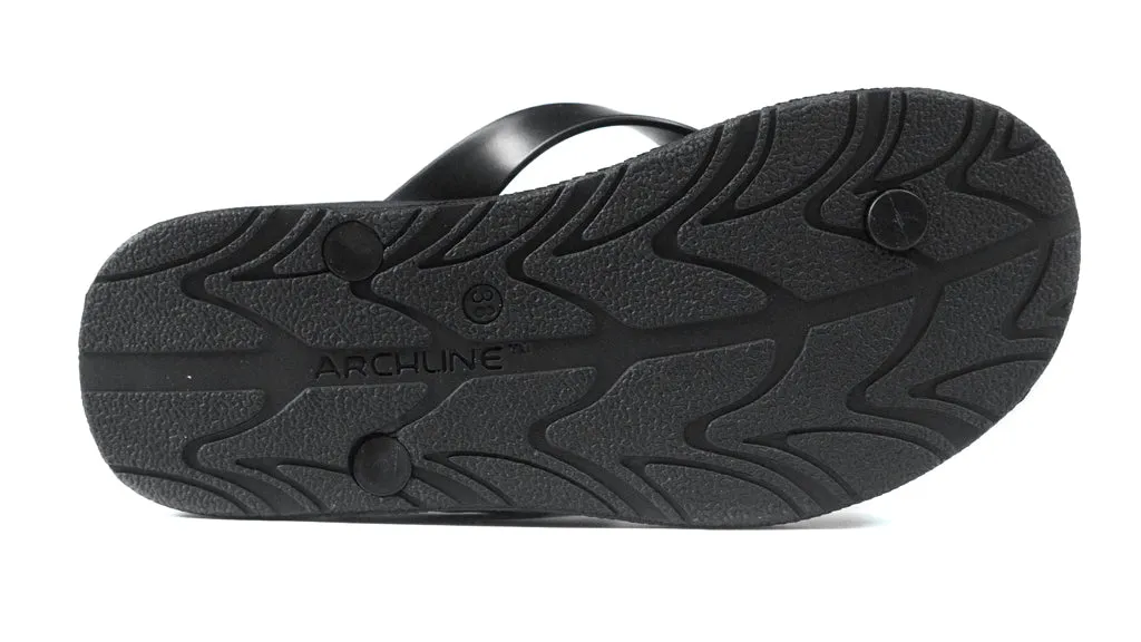 Archline Orthotic Flip Flops - Black