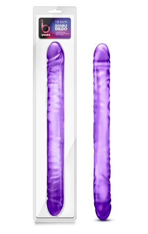 B Yours 18&quot; Double Dildo - Purple