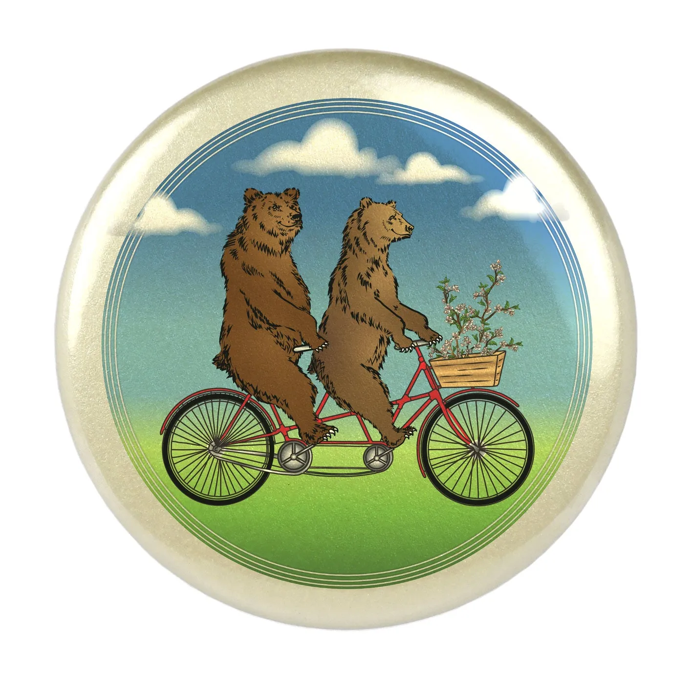 Bears on a Bike Magnet