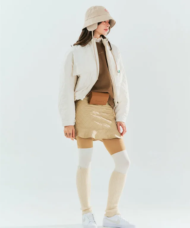 BENECIA 12 Non-Slip Cozy Thick Knee Stocking - Ivory