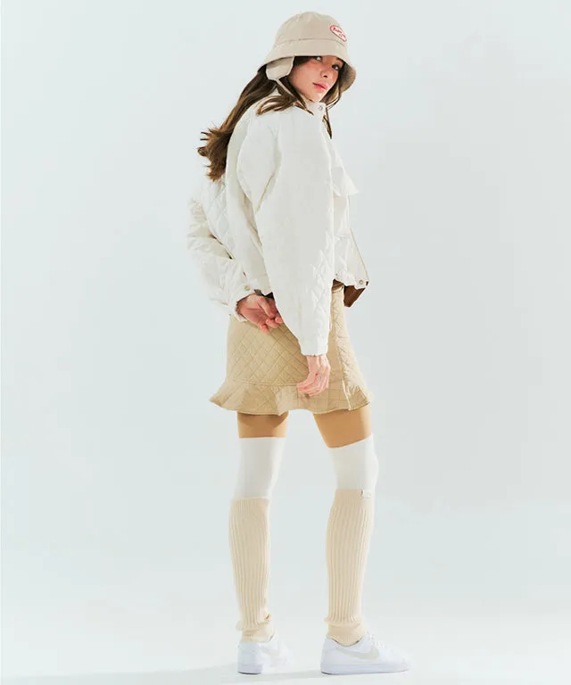 BENECIA 12 Non-Slip Cozy Thick Knee Stocking - Ivory