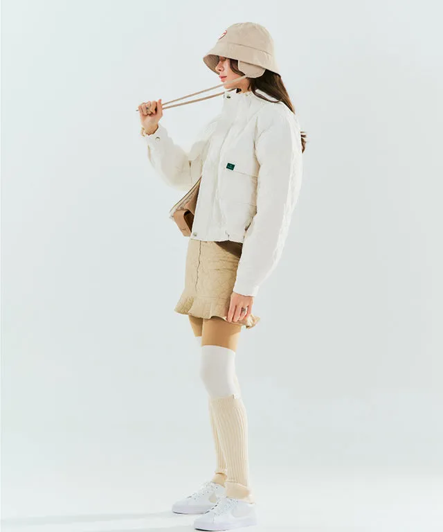 BENECIA 12 Non-Slip Cozy Thick Knee Stocking - Ivory