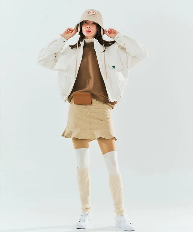 BENECIA 12 Non-Slip Cozy Thick Knee Stocking - Ivory