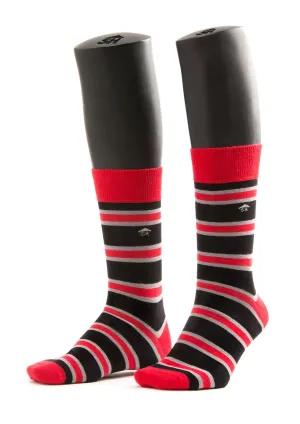 Black Red Stripes Design Men Socks