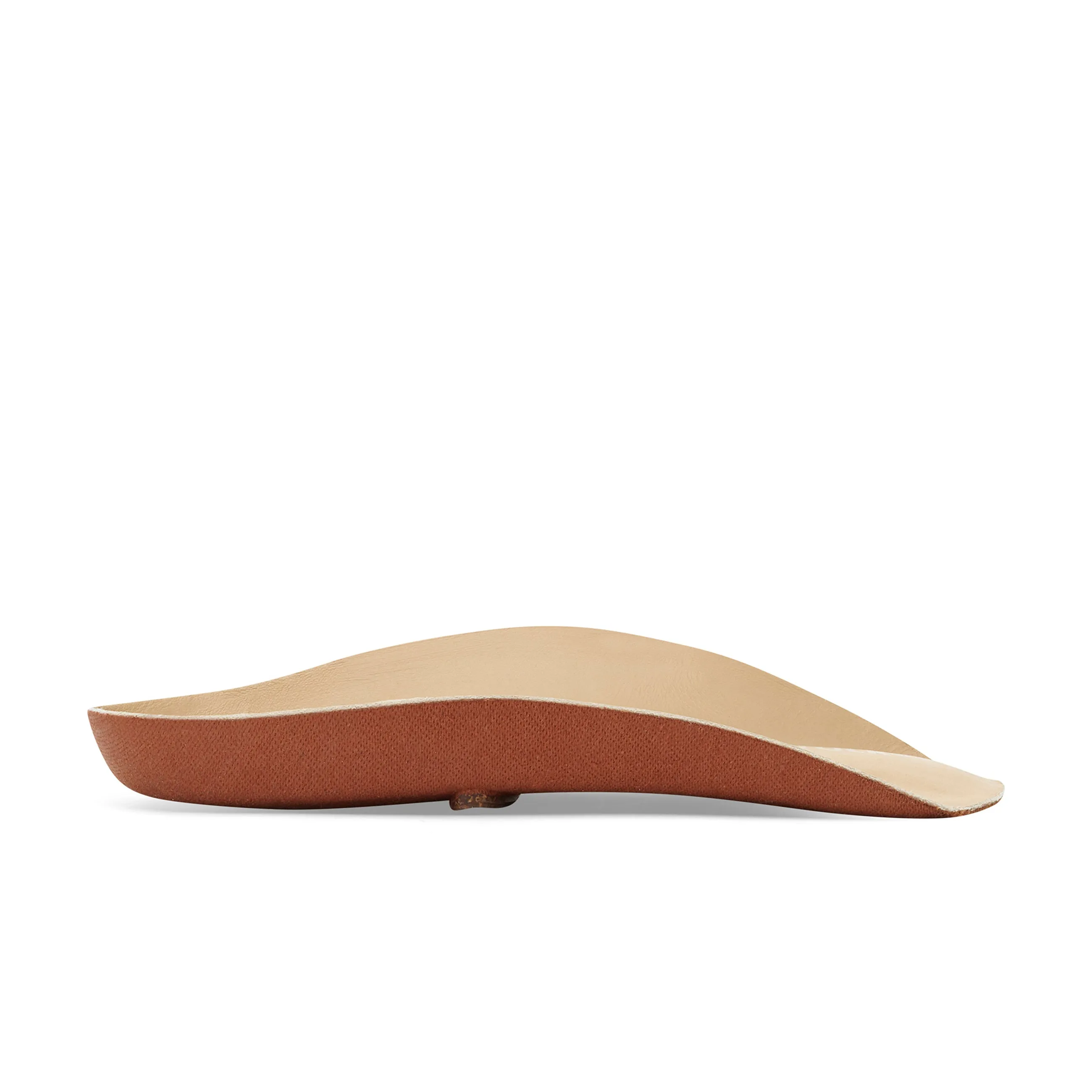 Blue Footbed Beige Leather