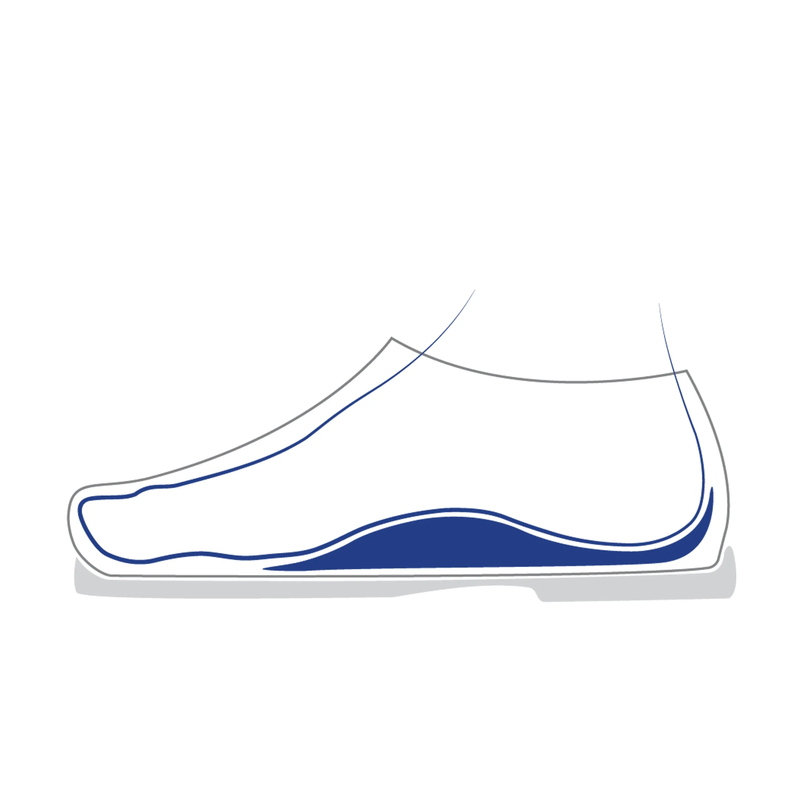 Blue Footbed Beige Leather