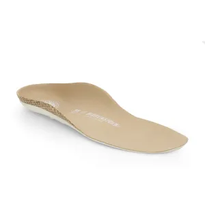 Blue Footbed Long Beige Leather