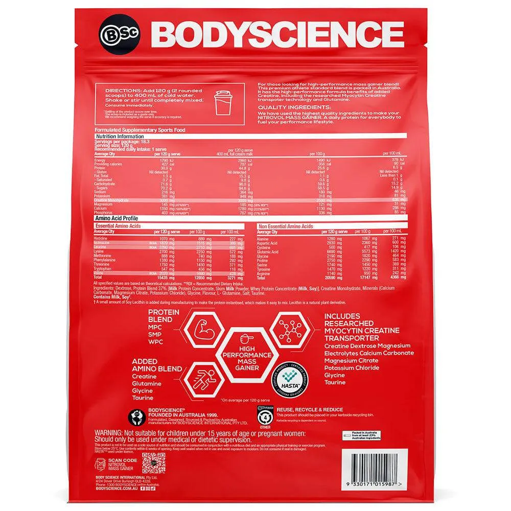 Body Science BSc Nitrovol Mass Gainer Protein