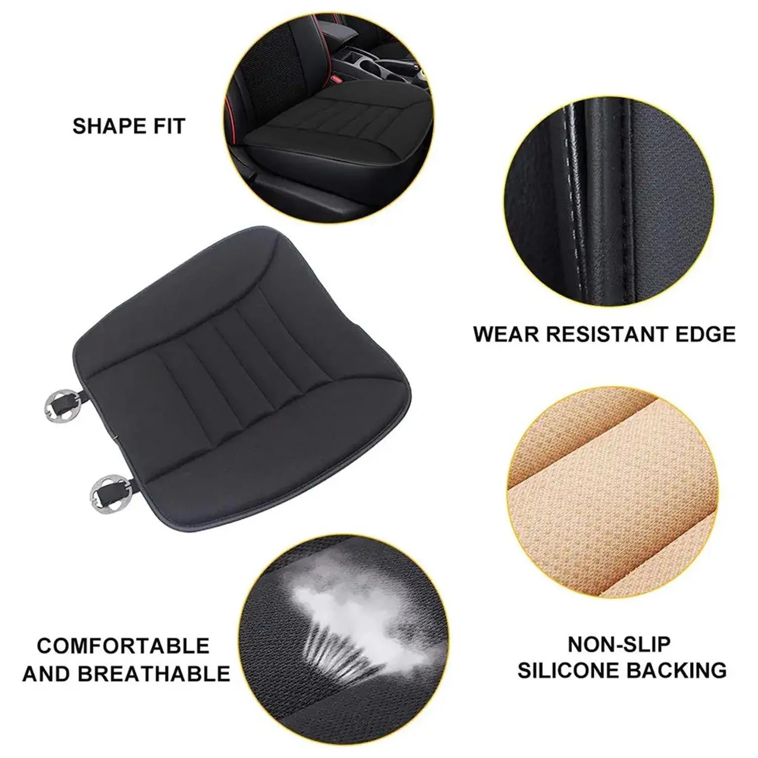 Car Seat Cushion with 1.2inch Comfort Memory Foam, Custom Logo For Your Cars, Seat Cushion for Car and Office Chair PE19989