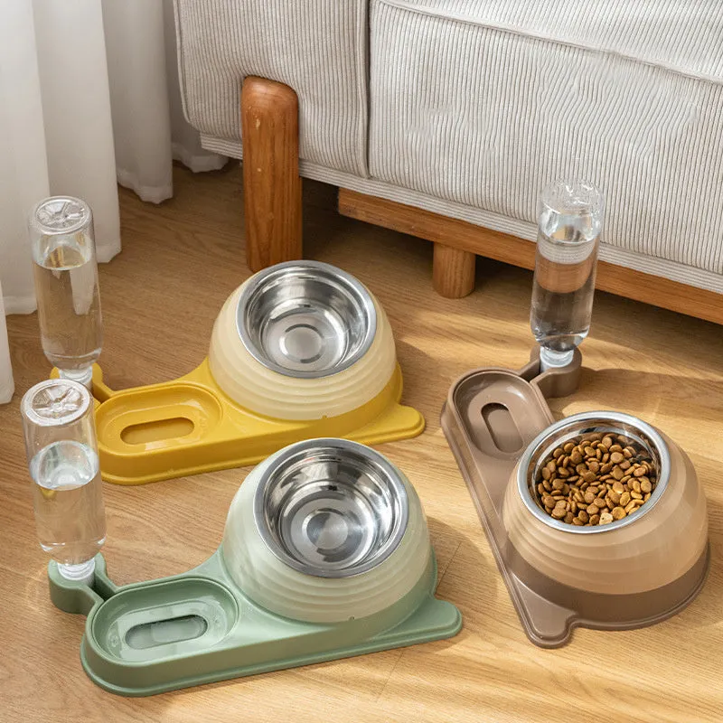 Cat Food Bowl Cat Bowls Whisker Friendly With Water Dispenser For Cats And Small Dogs