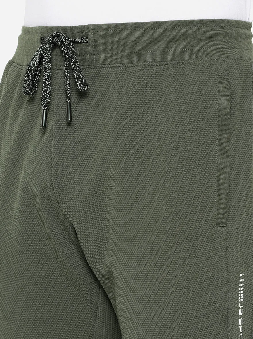 Charcoal Grey Solid Slim Fit Track Pant | JadeBlue