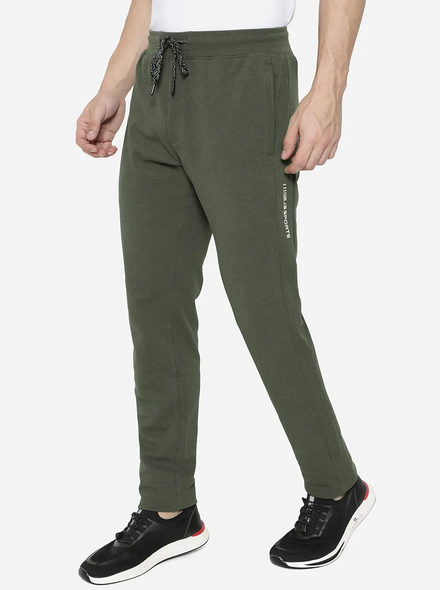 Charcoal Grey Solid Slim Fit Track Pant | JadeBlue