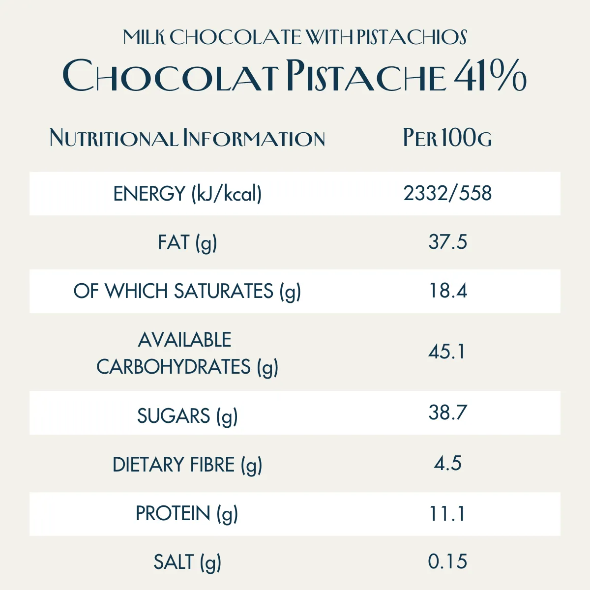 Chocolat Pistache Bar