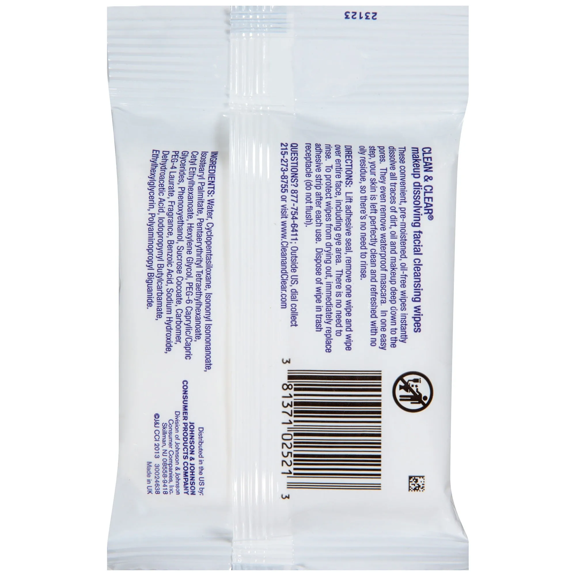 Clean & Clear Makeup Dissolving Facial Cleansing Wipes