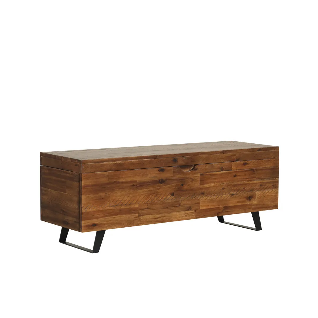 Coburn Wood Flip Top Storage Bench Steelside™