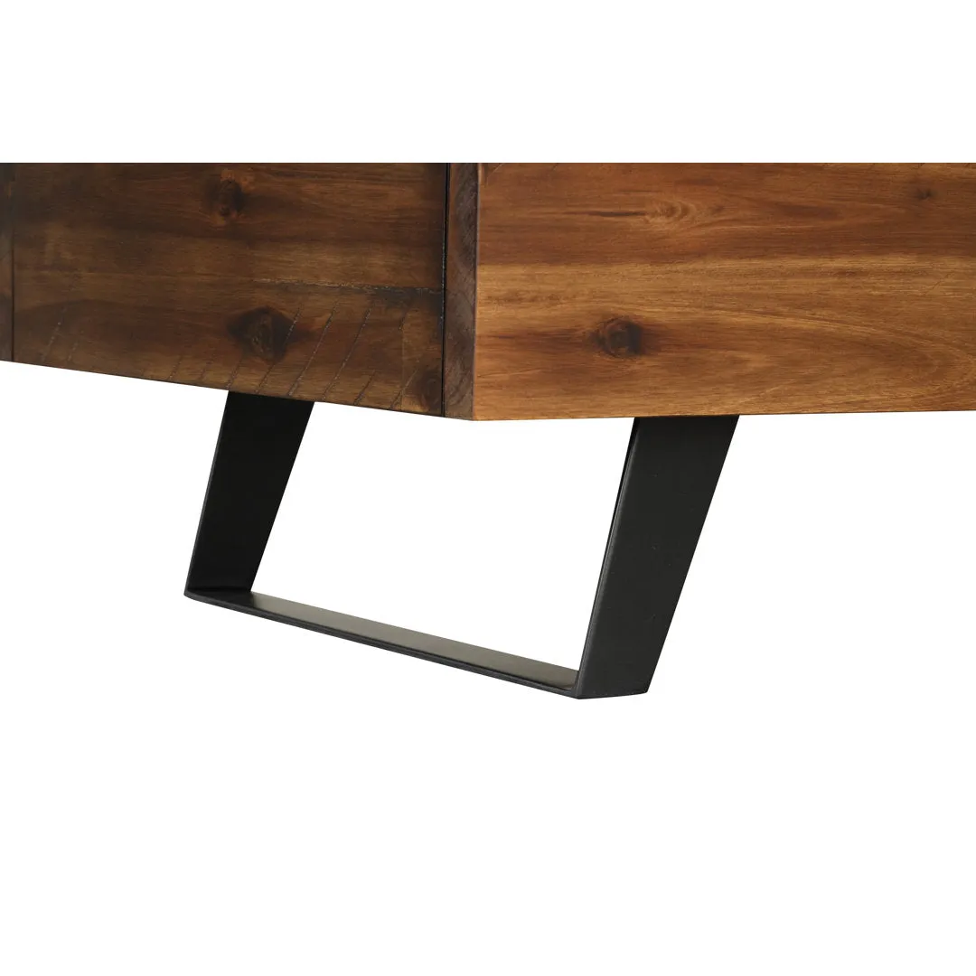 Coburn Wood Flip Top Storage Bench Steelside™