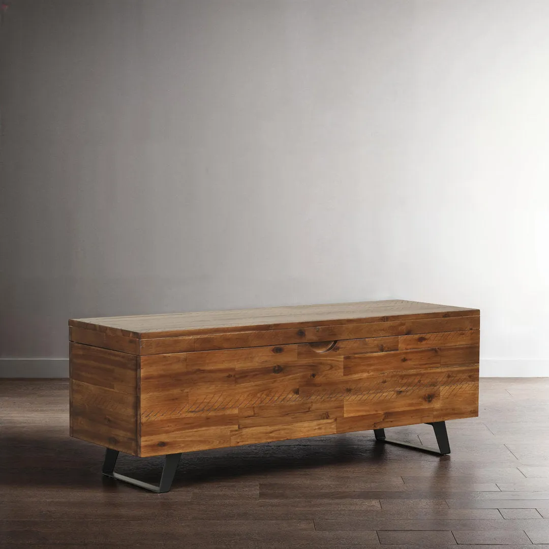 Coburn Wood Flip Top Storage Bench Steelside™