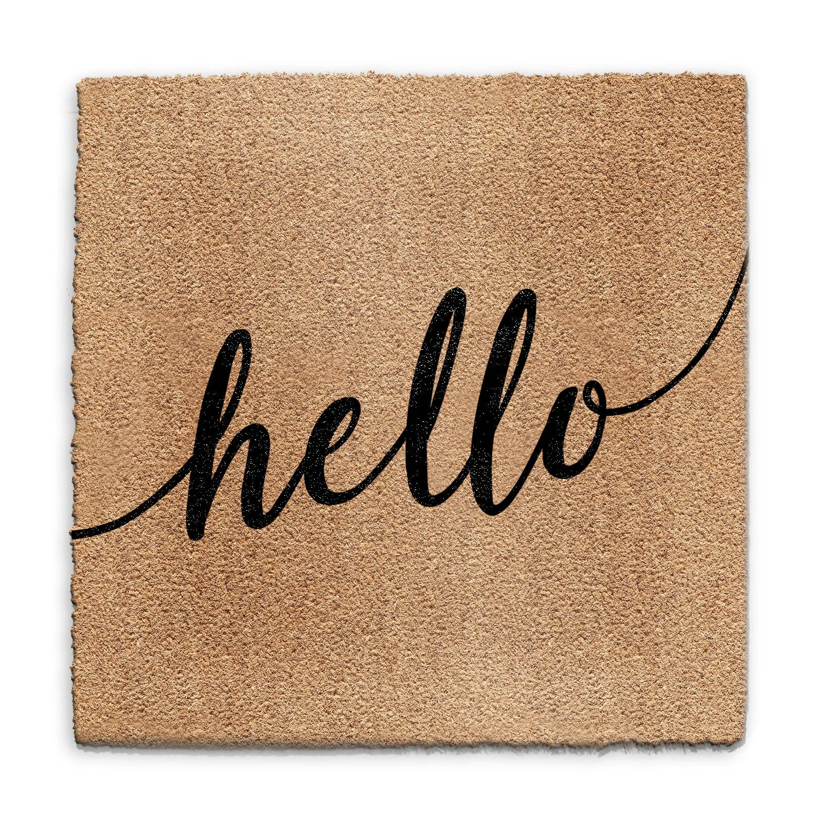 Coir Doormat - Calligraphy Hello