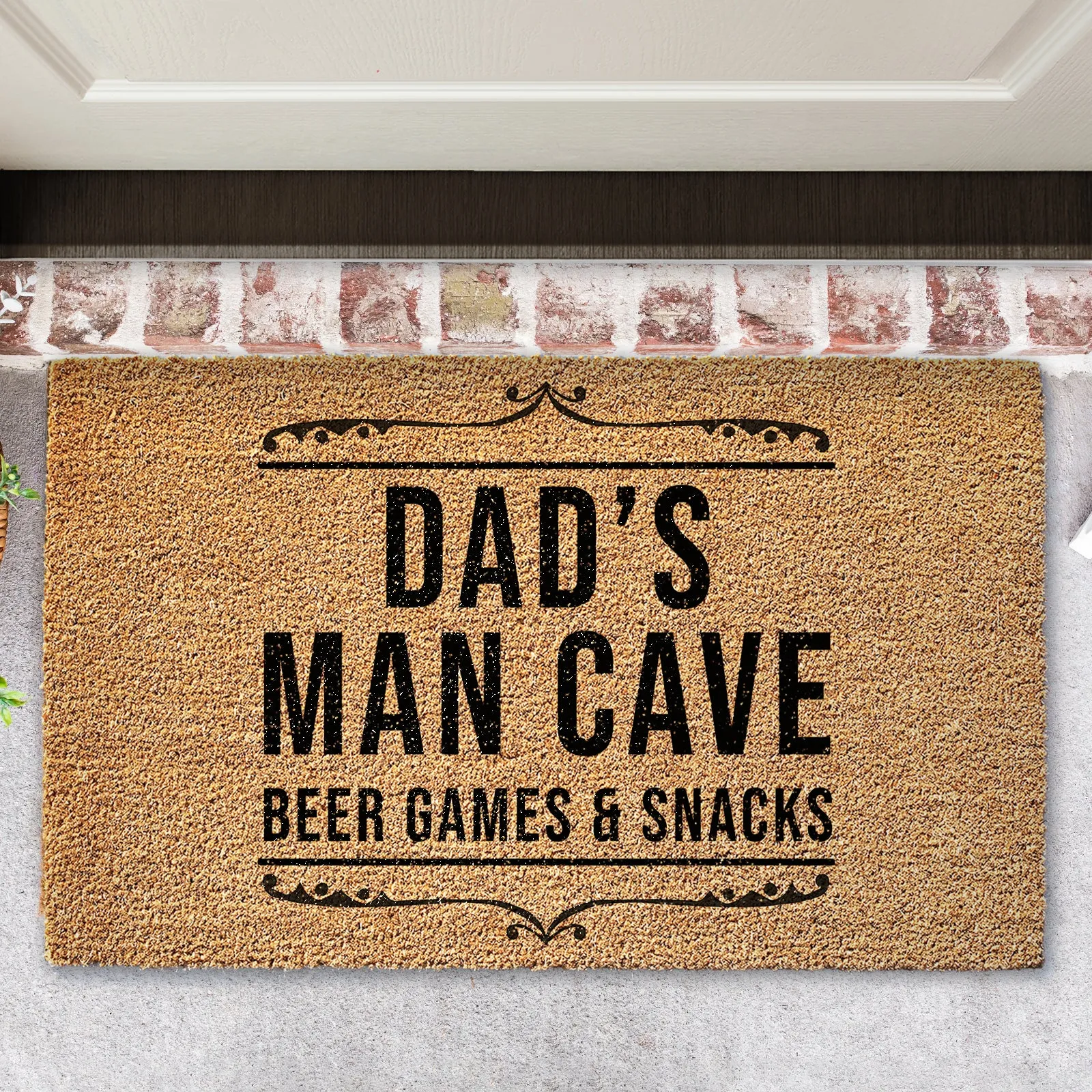 Coir Doormat - Dad's Man Cave