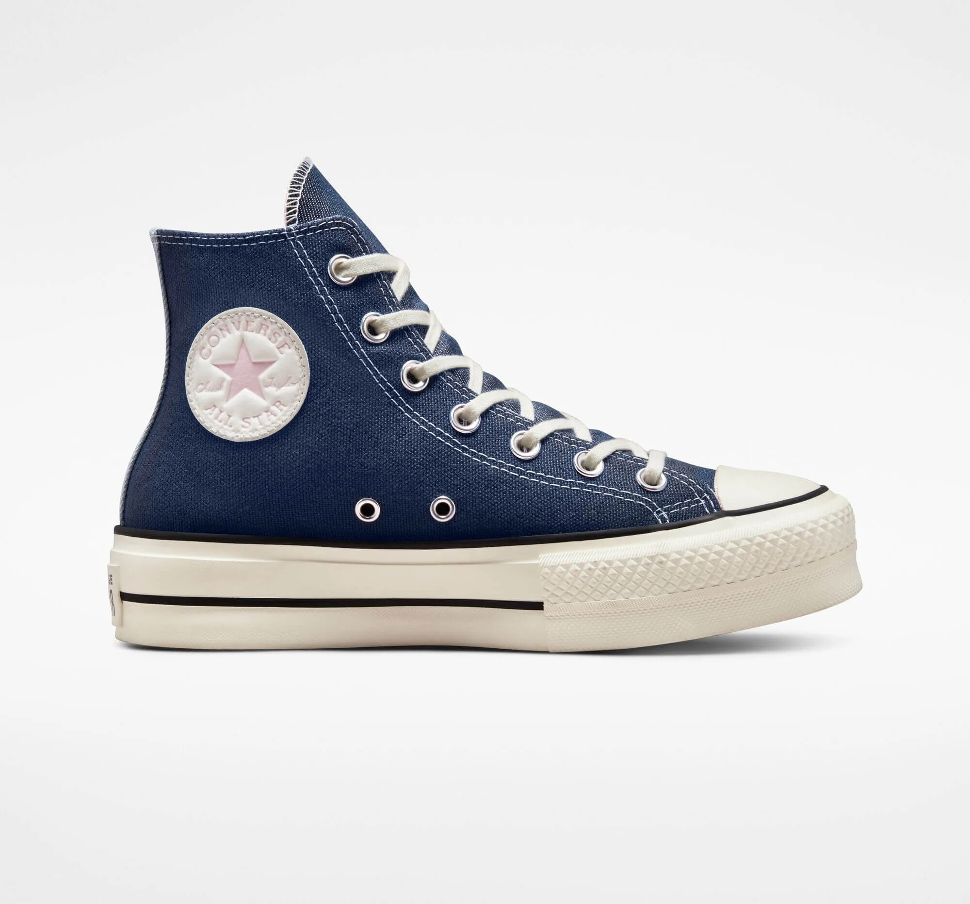 Converse Chuck Taylor All Star Lift Platform Denim NAVY/EGRET/SUNRISE PINK