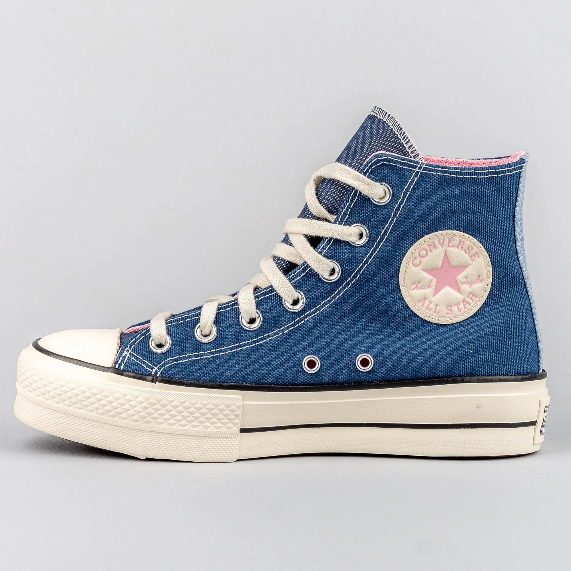 Converse Chuck Taylor All Star Lift Platform Denim NAVY/EGRET/SUNRISE PINK