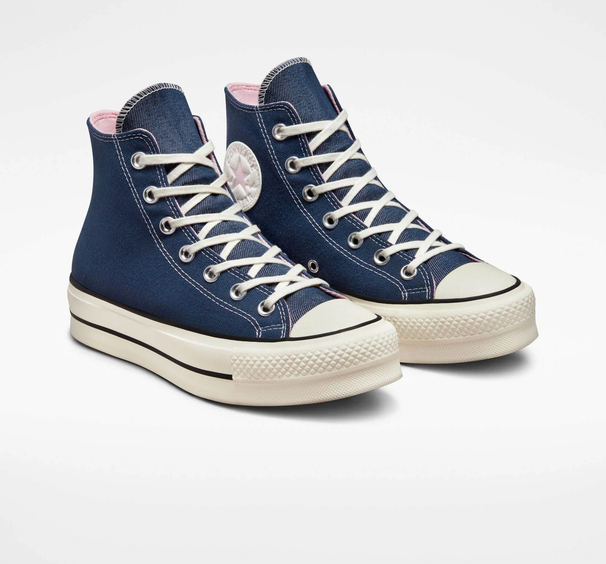 Converse Chuck Taylor All Star Lift Platform Denim NAVY/EGRET/SUNRISE PINK
