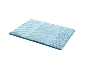 Cool Gel Memory Foam Mattress Topper Bamboo Cover 5CM 7-Zone