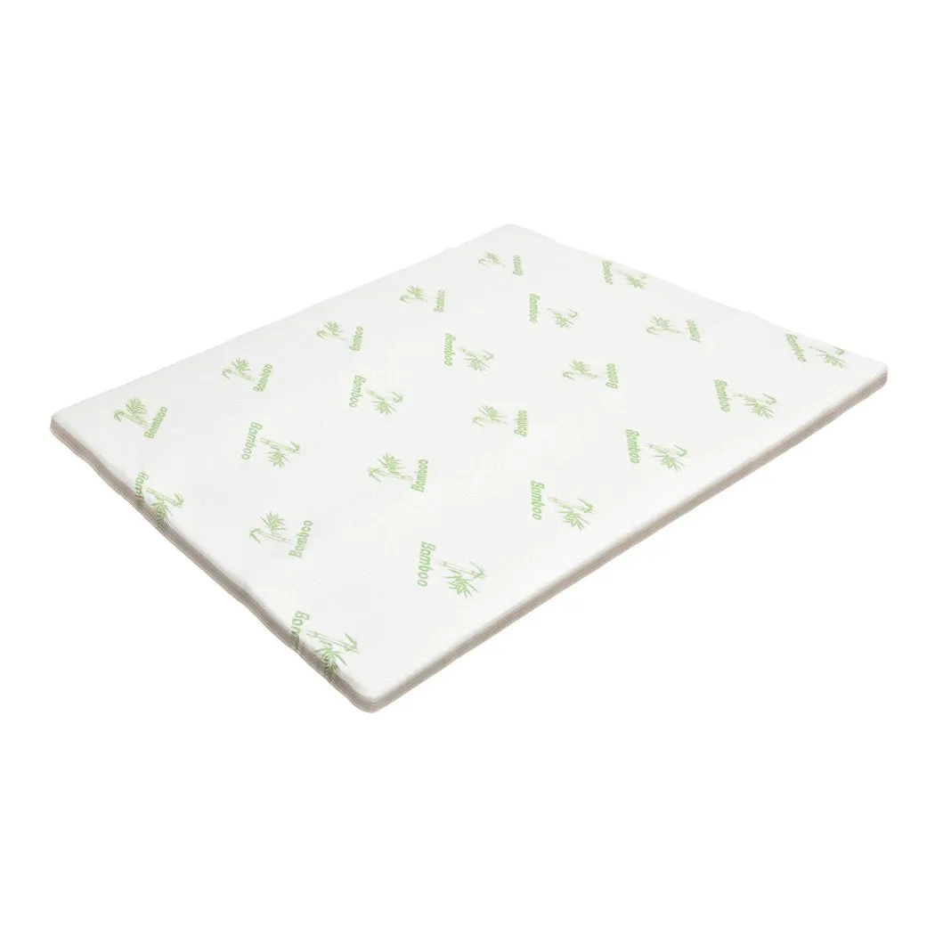 COOL GEL Memory Foam Mattress Topper Bamboo Fabric Cover 4CM 5-Zone Double