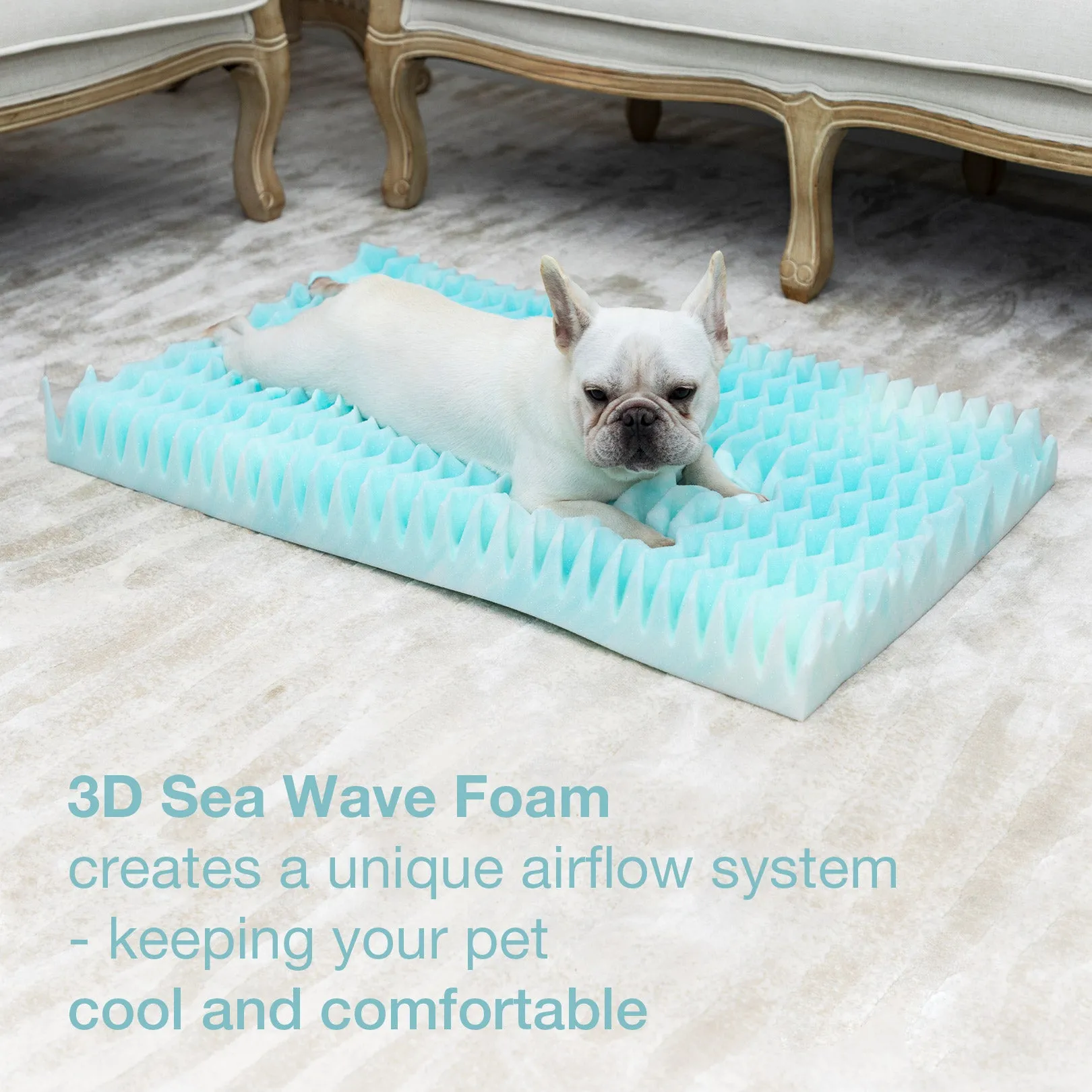 CT003  3D Sea Wave Pet Bed Mattress