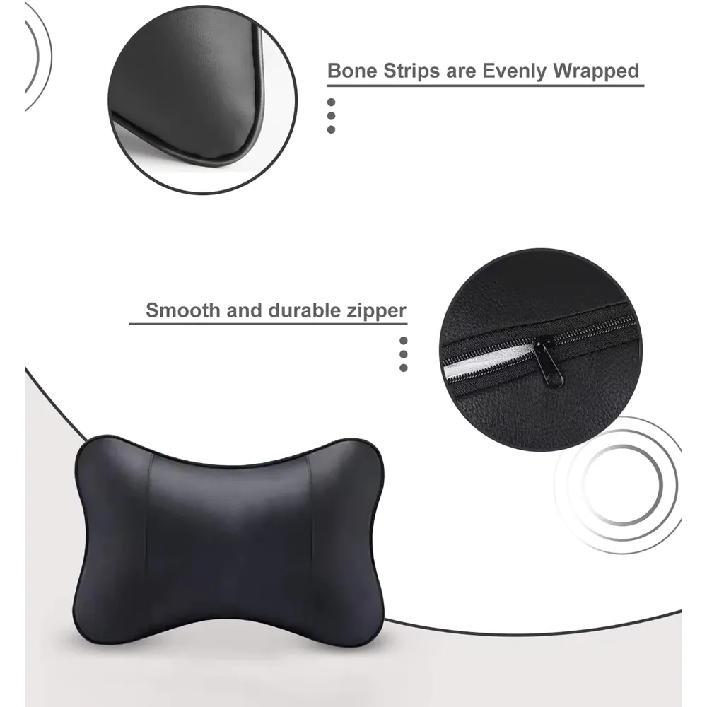 Custom Text For For Thickened Foam Car Neck Pillow, Compatible with All Cars, Soft Leather Headrest (2 Pieces) for Driving Home Office PE13990