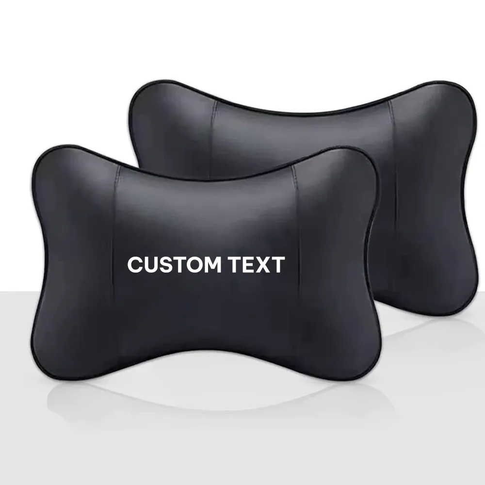 Custom Text For For Thickened Foam Car Neck Pillow, Compatible with All Cars, Soft Leather Headrest (2 Pieces) for Driving Home Office PE13990