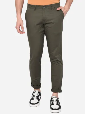 Dark Grey Solid Neo Fit Casual Trouser | Greenfibre