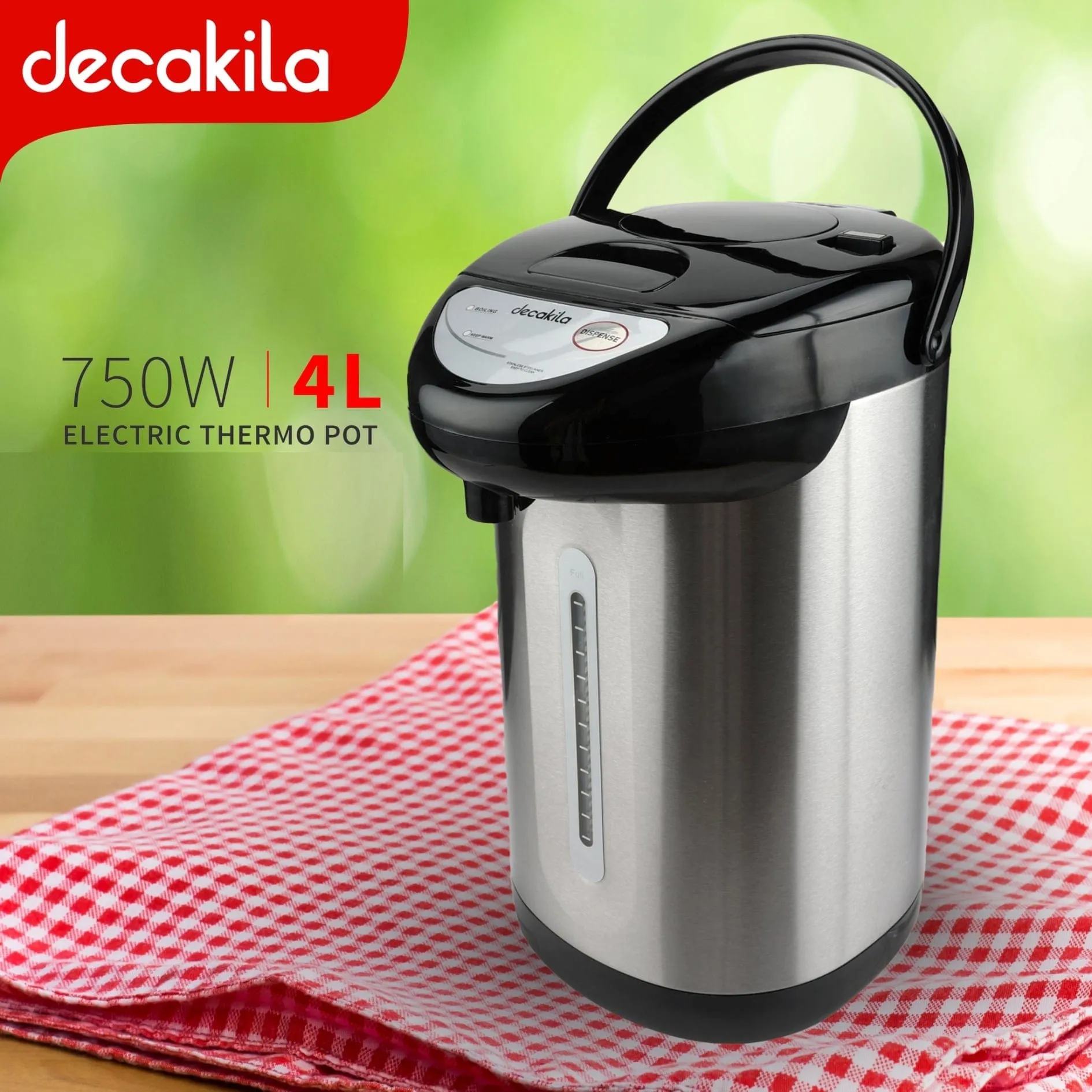 Decakila 4L Electric Thermo Pot 750W - KEKT029B